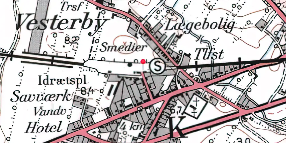 Historisk kort over Østerild Station Historisk kort over Østerild Station