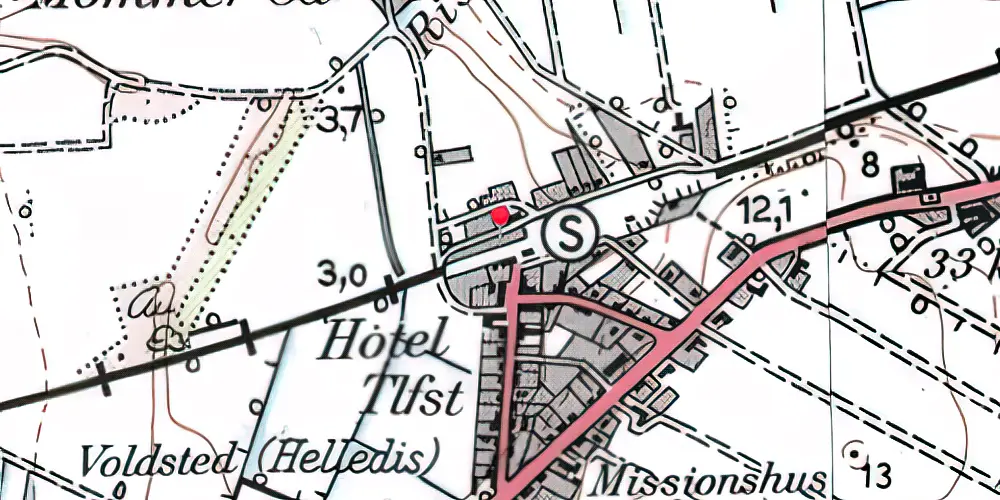 Historisk kort over Vesløs Station Historisk kort over Vesløs Station