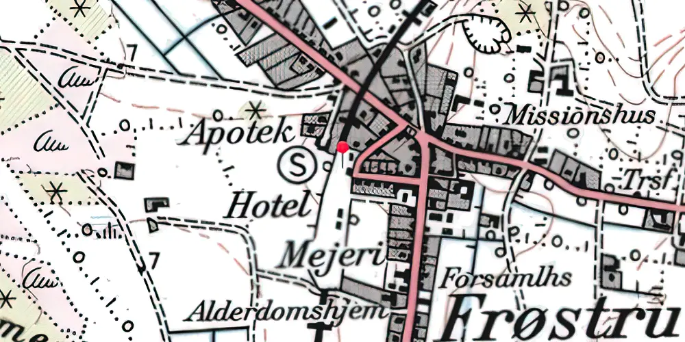 Historisk kort over Frøstrup Station Historisk kort over Frøstrup Station