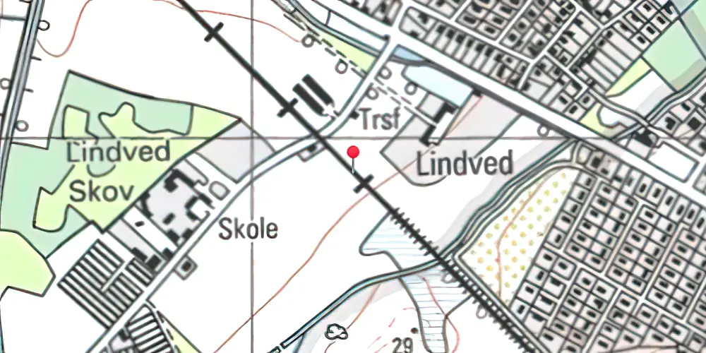 Historisk kort over Lindved Fyn Trinbræt Historisk kort over Lindved Fyn Trinbræt