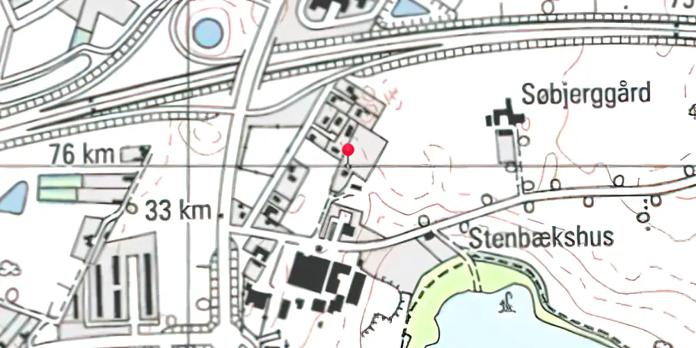 Historisk kort over Pedersborg Station Historisk kort over Pedersborg Station