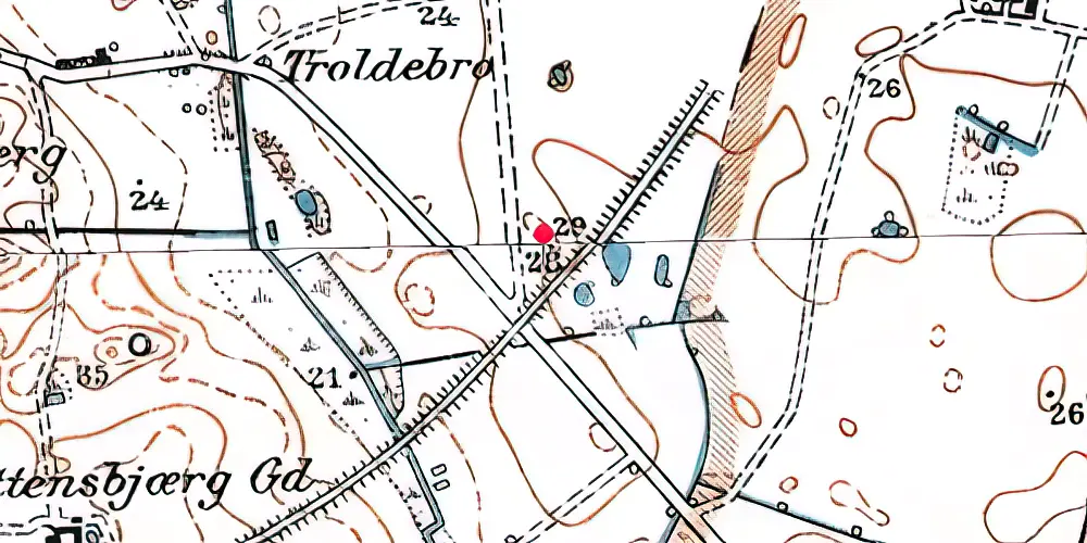 Historisk kort over Rye Trinbræt (uofficielt) Historisk kort over Rye Trinbræt (uofficielt)