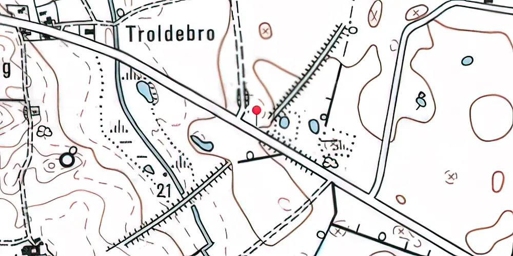 Historisk kort over Rye Trinbræt (uofficielt)