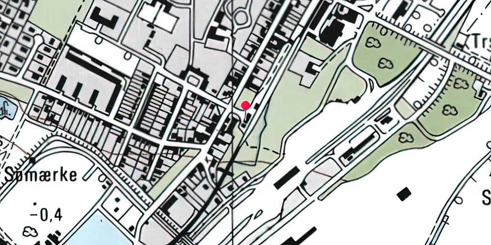Historisk kort over Rødbyhavn Station Historisk kort over Rødbyhavn Station