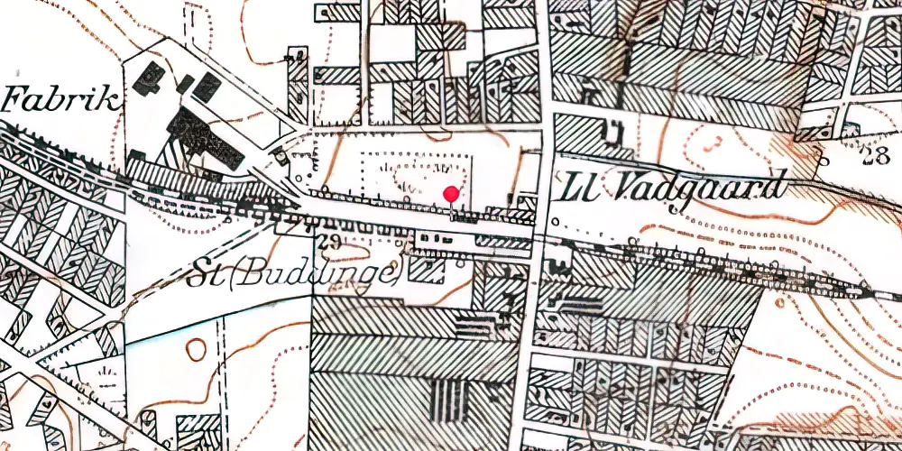 Historisk kort over Buddinge Station [1906-1949]