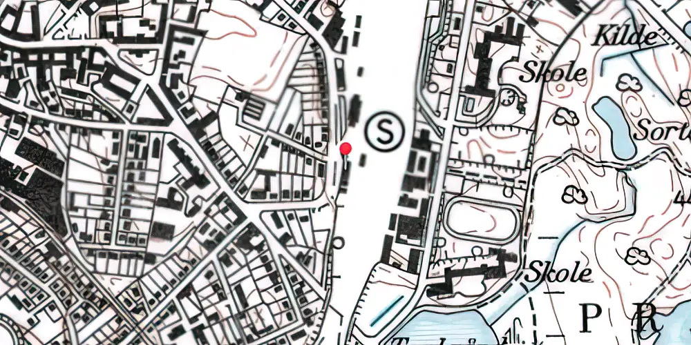Historisk kort over Hillerød Station