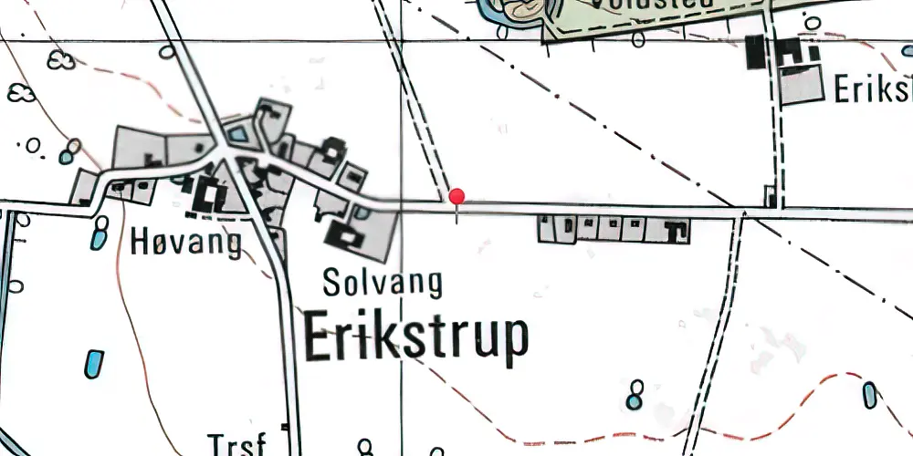 Historisk kort over Erikstrup Trinbræt Historisk kort over Erikstrup Trinbræt