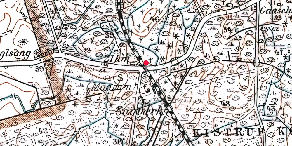 Historisk kort over Mårum Station Historisk kort over Mårum Station