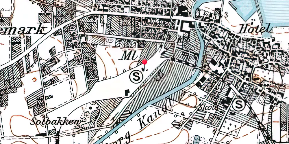 Historisk kort over Gilleleje Station