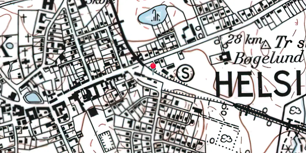 Historisk kort over Helsinge Station Historisk kort over Helsinge Station