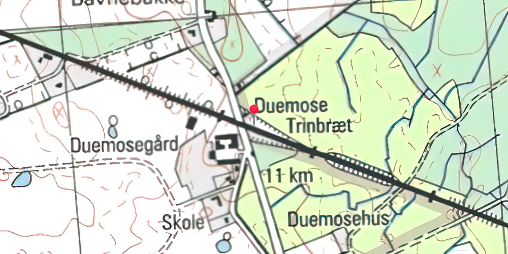 Historisk kort over Duemose Trinbræt Historisk kort over Duemose Trinbræt