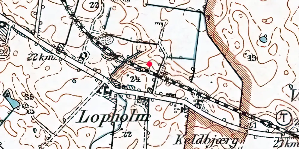Historisk kort over Vokstrup Trinbræt Historisk kort over Vokstrup Trinbræt