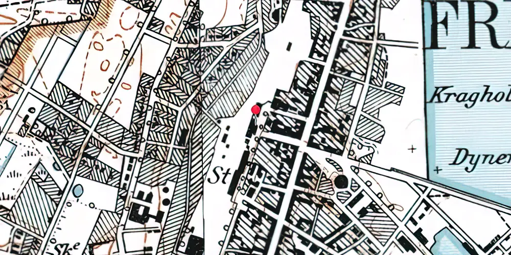 Historisk kort over Frederikshavn Station