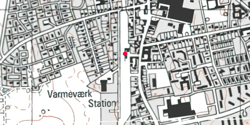 Historisk kort over Høng Trinbræt Historisk kort over Høng Trinbræt