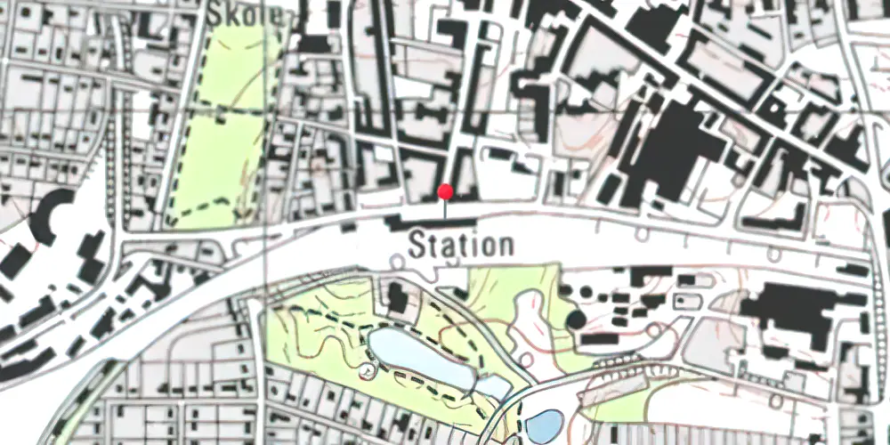 Historisk kort over Hjørring Station Historisk kort over Hjørring Station