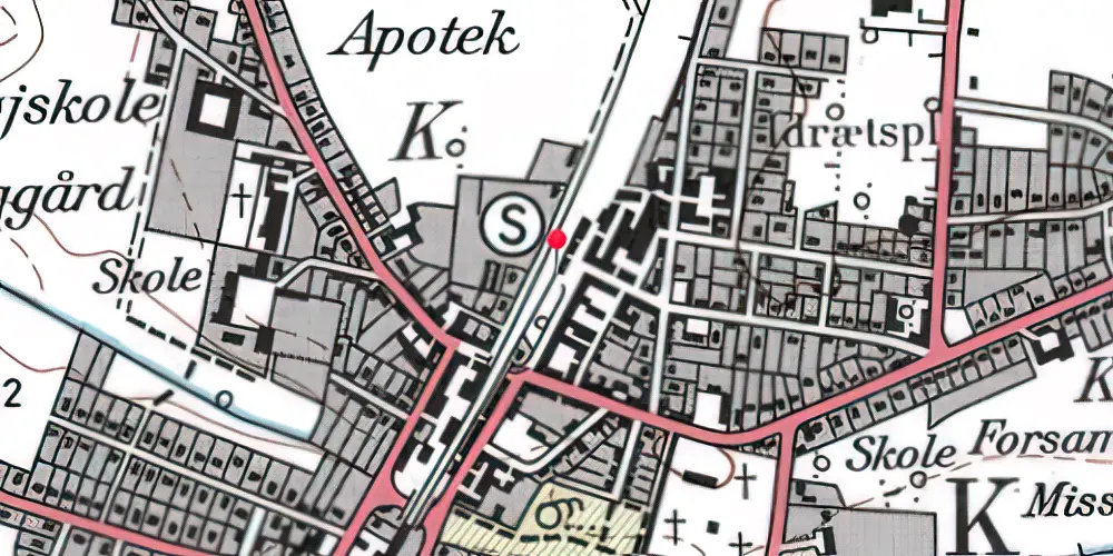 Historisk kort over Vrå Station Historisk kort over Vrå Station
