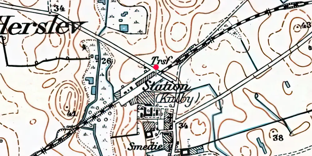 Historisk kort over Kulby Trinbræt Historisk kort over Kulby Trinbræt