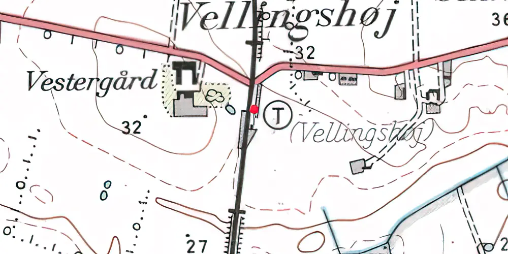 Historisk kort over Vellingshøj Station Historisk kort over Vellingshøj Station