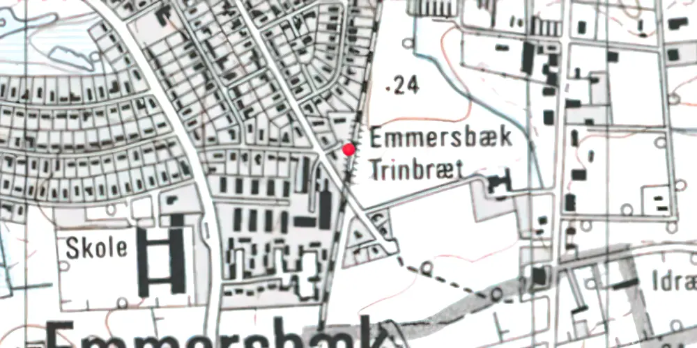 Historisk kort over Emmersbæk Trinbræt Historisk kort over Emmersbæk Trinbræt