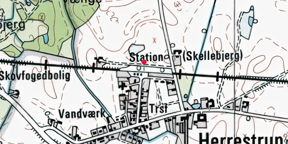 Historisk kort over Skellebjerg Trinbræt Historisk kort over Skellebjerg Trinbræt