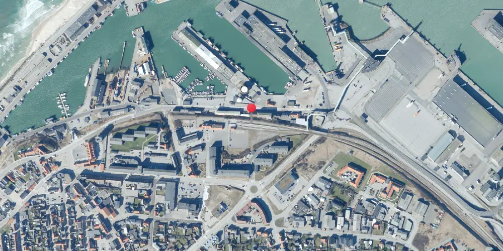 Historisk kort over Hirtshals Havn Trinbræt Historisk kort over Hirtshals Havn Trinbræt