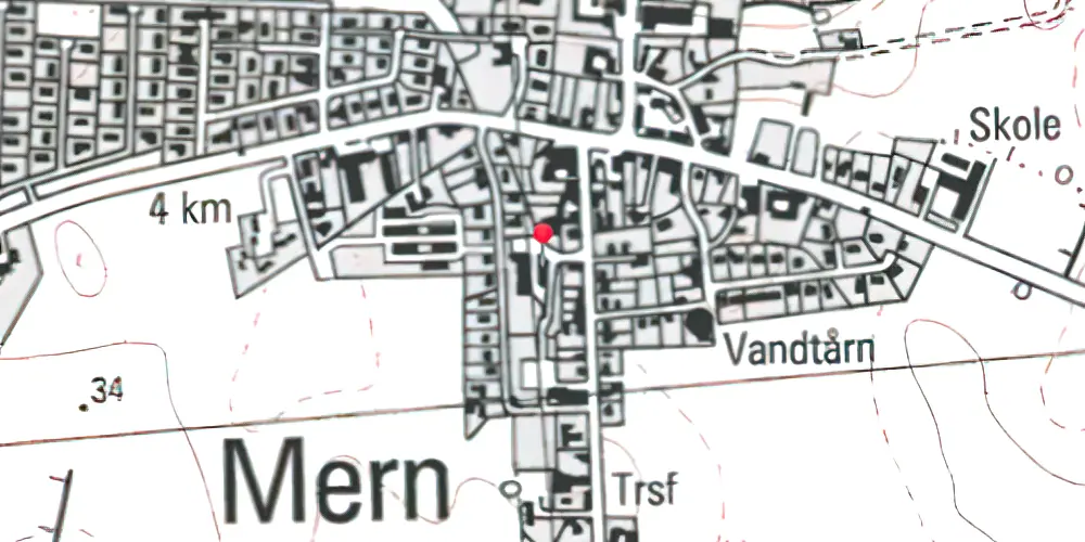 Historisk kort over Mern Station Historisk kort over Mern Station