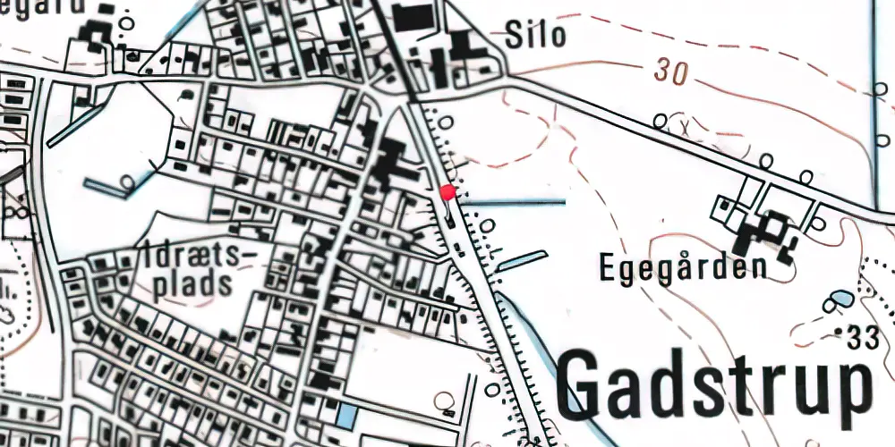 Historisk kort over Gadstrup Station Historisk kort over Gadstrup Station