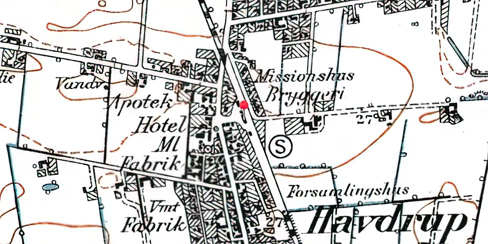 Historisk kort over Havdrup Station Historisk kort over Havdrup Station