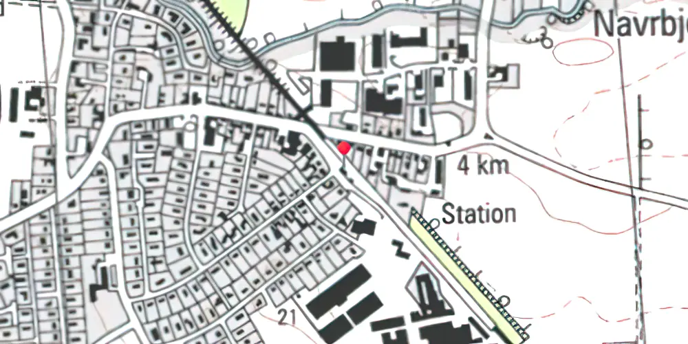 Historisk kort over Lille Skensved Station Historisk kort over Lille Skensved Station