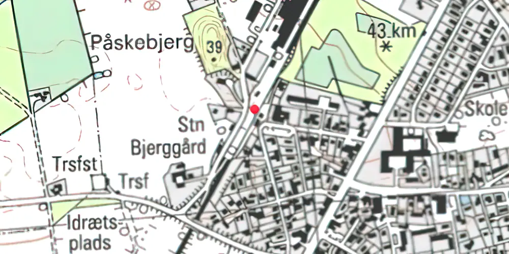 Historisk kort over Herfølge Station Historisk kort over Herfølge Station