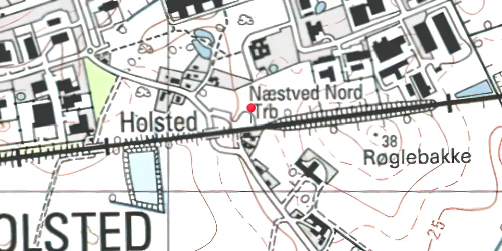 Historisk kort over Næstved Nord Trinbræt Historisk kort over Næstved Nord Trinbræt