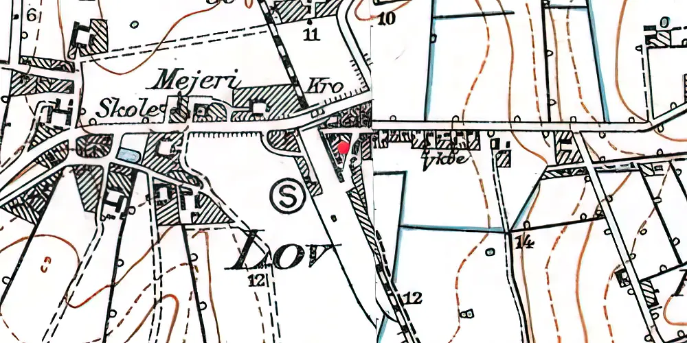 Historisk kort over Lov Station Historisk kort over Lov Station