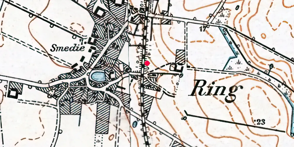 Historisk kort over Ring Trinbræt Historisk kort over Ring Trinbræt