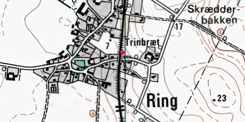Historisk kort over Ring Trinbræt Historisk kort over Ring Trinbræt