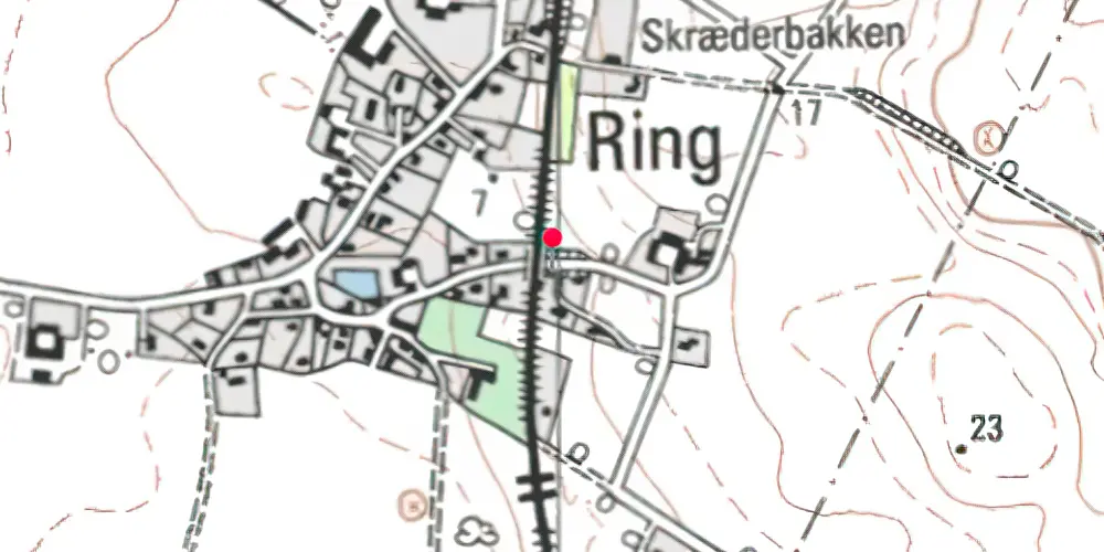 Historisk kort over Ring Trinbræt Historisk kort over Ring Trinbræt