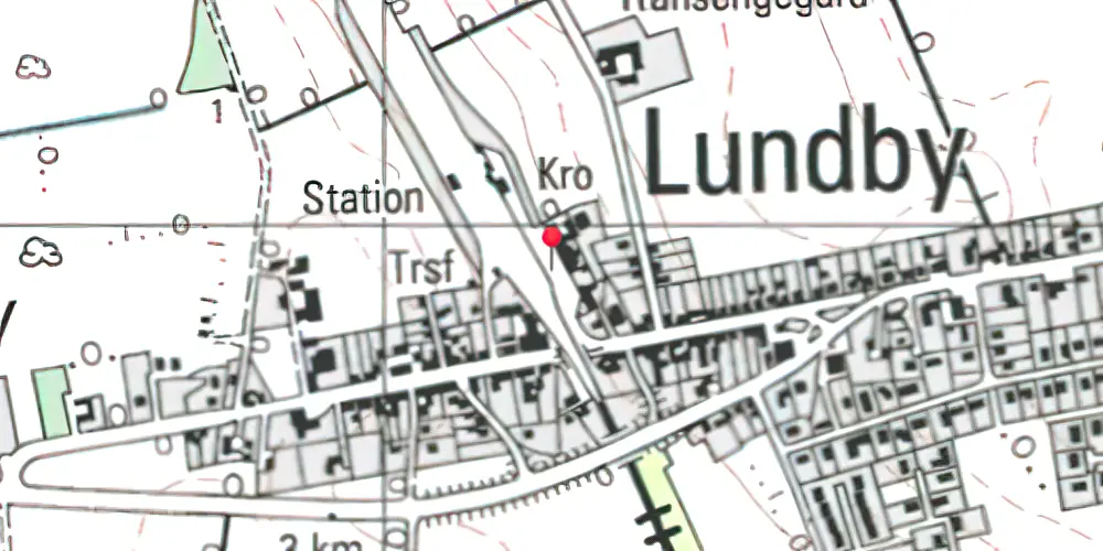 Historisk kort over Lundby Station [1870-1925]