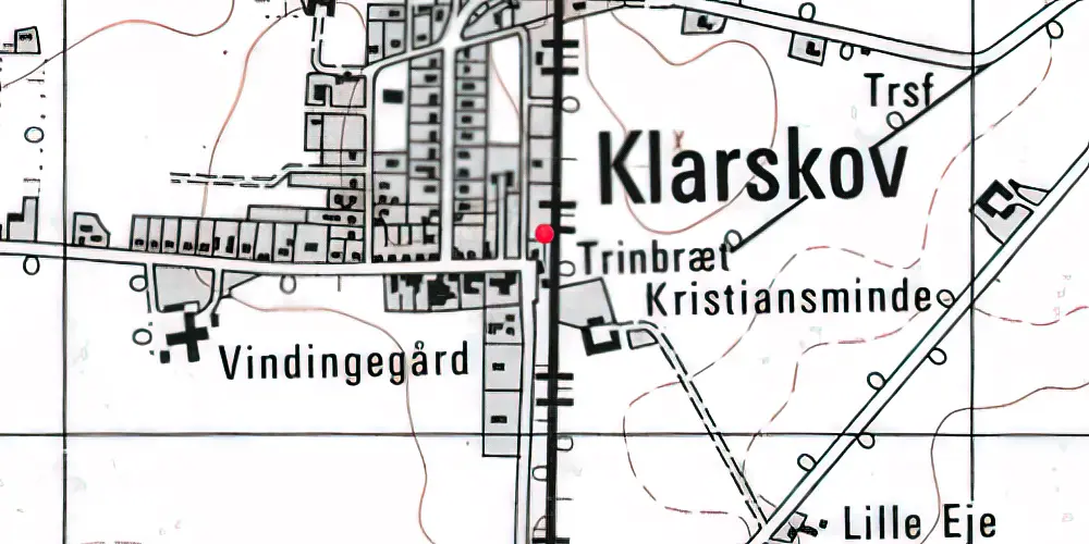 Historisk kort over Klarskov Station