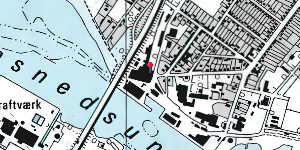 Historisk kort over Masnedsund Station Historisk kort over Masnedsund Station