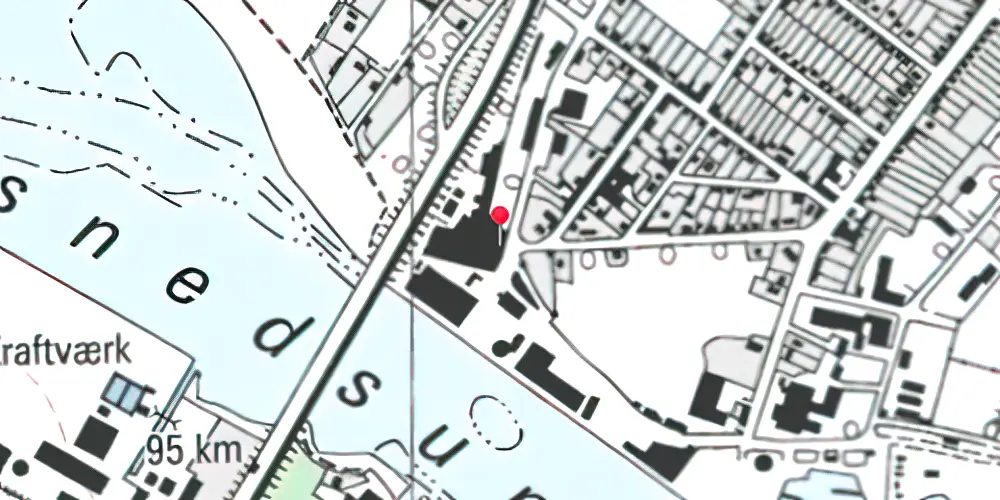 Historisk kort over Masnedsund Station Historisk kort over Masnedsund Station