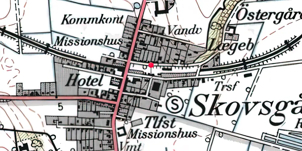 Historisk kort over Skovsgård Station Historisk kort over Skovsgård Station