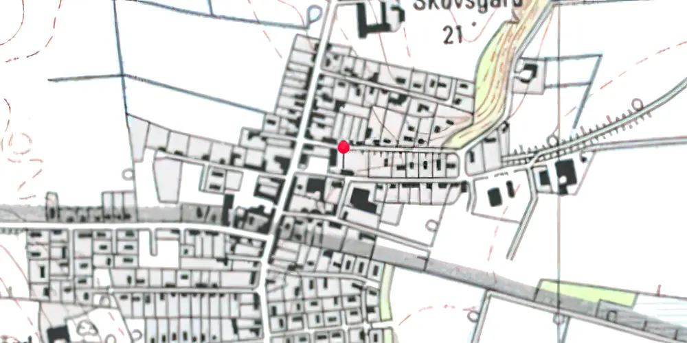 Historisk kort over Skovsgård Station Historisk kort over Skovsgård Station