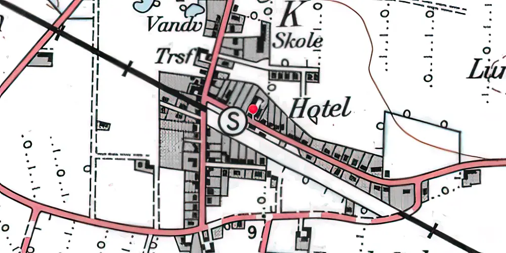 Historisk kort over Biersted Station Historisk kort over Biersted Station