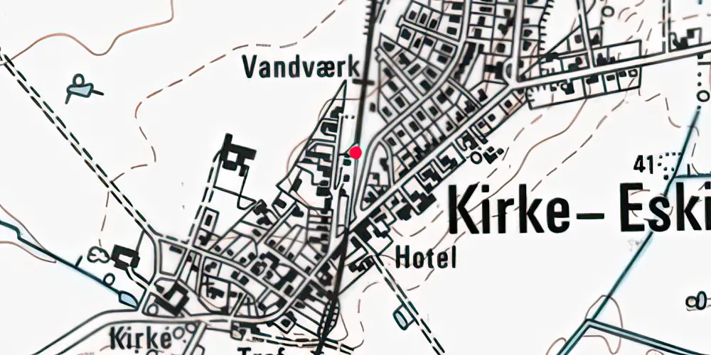 Historisk kort over Kirke Eskilstrup Trinbræt Historisk kort over Kirke Eskilstrup Trinbræt