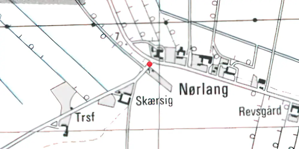 Historisk kort over Nørlang Trinbræt Historisk kort over Nørlang Trinbræt