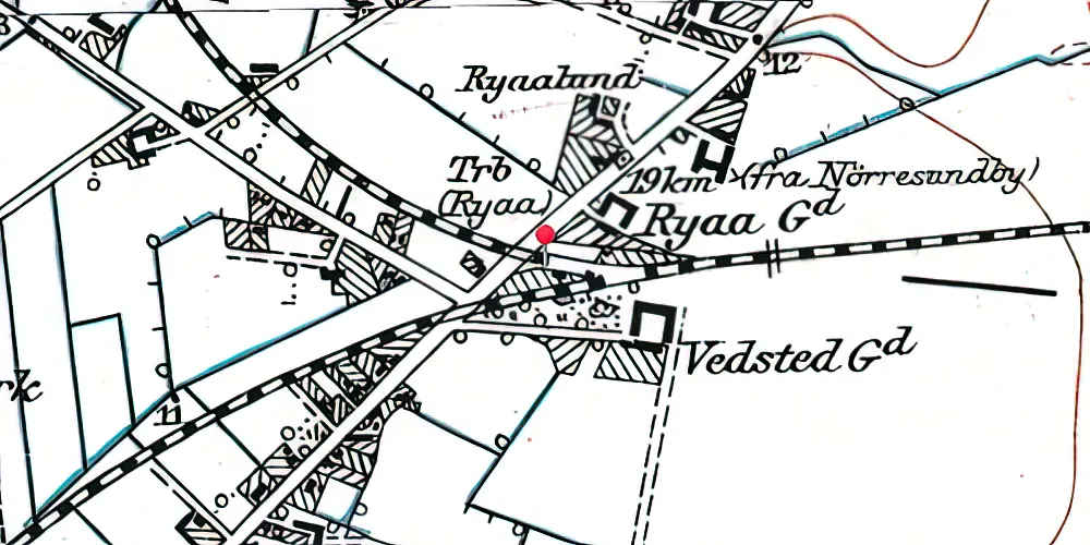 Historisk kort over Ryaa Station Historisk kort over Ryaa Station