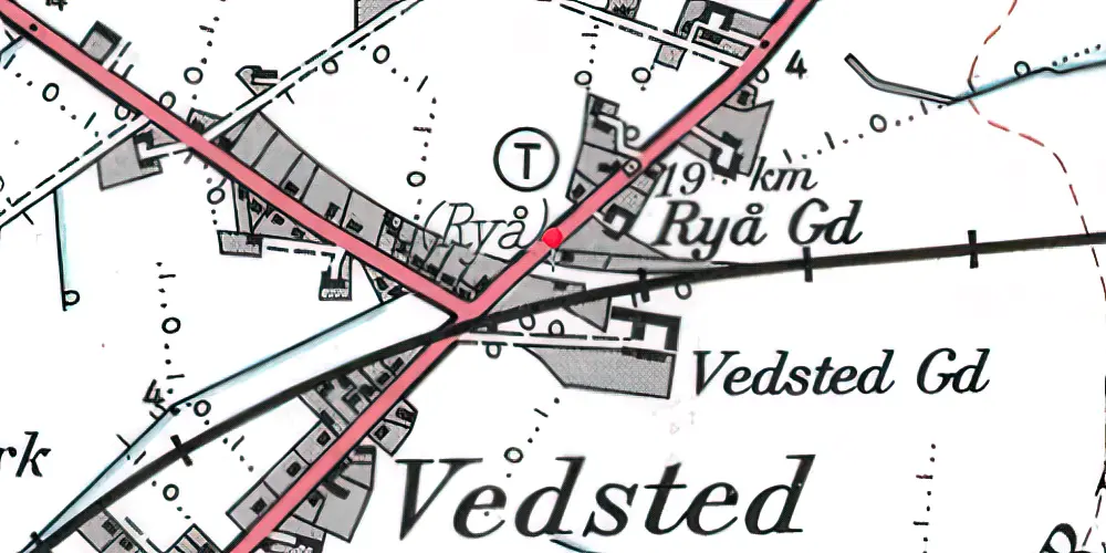 Historisk kort over Ryaa Station Historisk kort over Ryaa Station