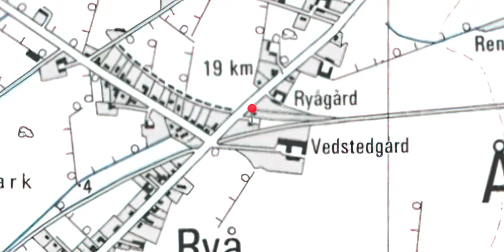 Historisk kort over Ryaa Station Historisk kort over Ryaa Station