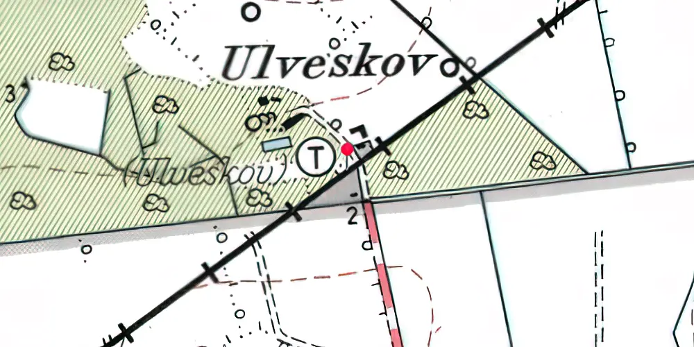 Historisk kort over Ulveskov Trinbræt Historisk kort over Ulveskov Trinbræt