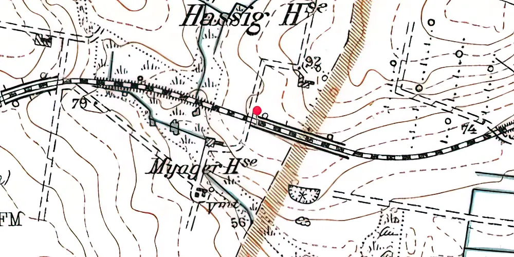 Historisk kort over Myager Trinbræt