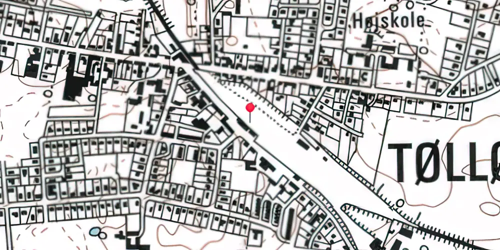 Historisk kort over Tølløse Station Historisk kort over Tølløse Station